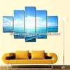 Canvas Split Photos Prints,Blue Sky Blue Sea for Decoration