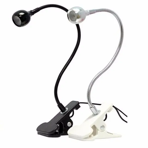 LED Desk Lamp with Clip 1W Flexible Snake LED Reading Lamp USB Power Supply LED Reading Book Lamp