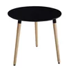 wholesale popular modern design round wood legs coffee dining table White MDF Wooden Modern Dinner Banquet Round Dining Table