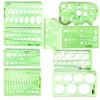 9 pcs Package Plastic Measuring Templates for School Office College