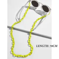 

2019 Summer New BA Retro Colorful Pattern Acrylic Eyeglass Chain Holder Necklace Sunglasses Strap Cords