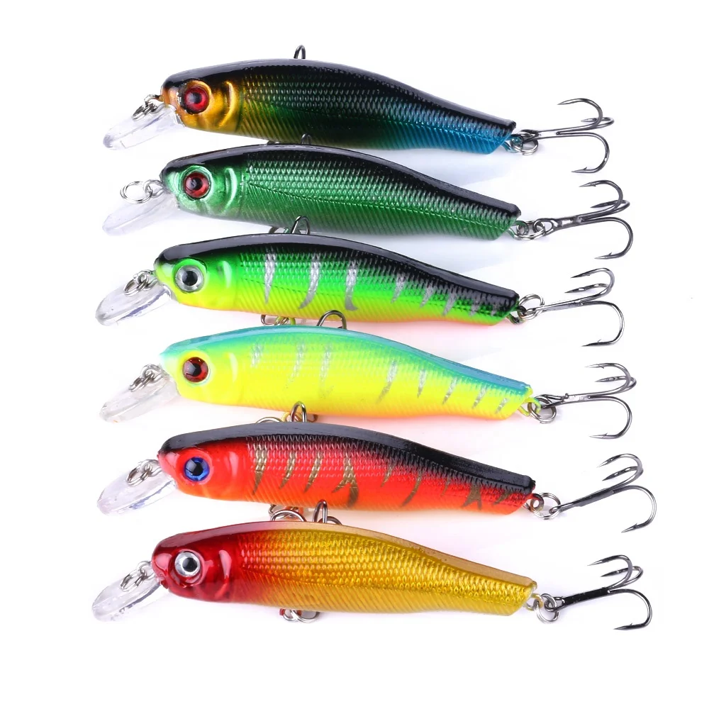 

Hengjia 8.9g 8.5cm floating hard plastic fishing lure 6 colors minnow baits