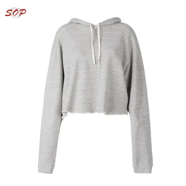 blank crop hoodie