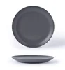 8 inch black matte glaze ceramic food server plate / chaozhou porcelain dinner restaurant plates