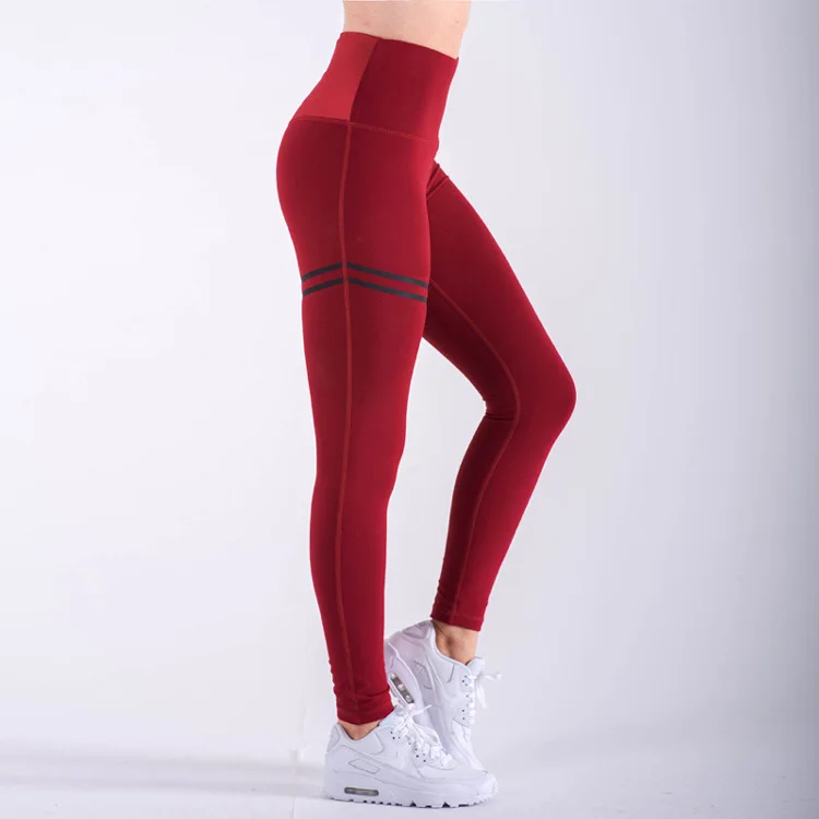 red high waisted gym leggings