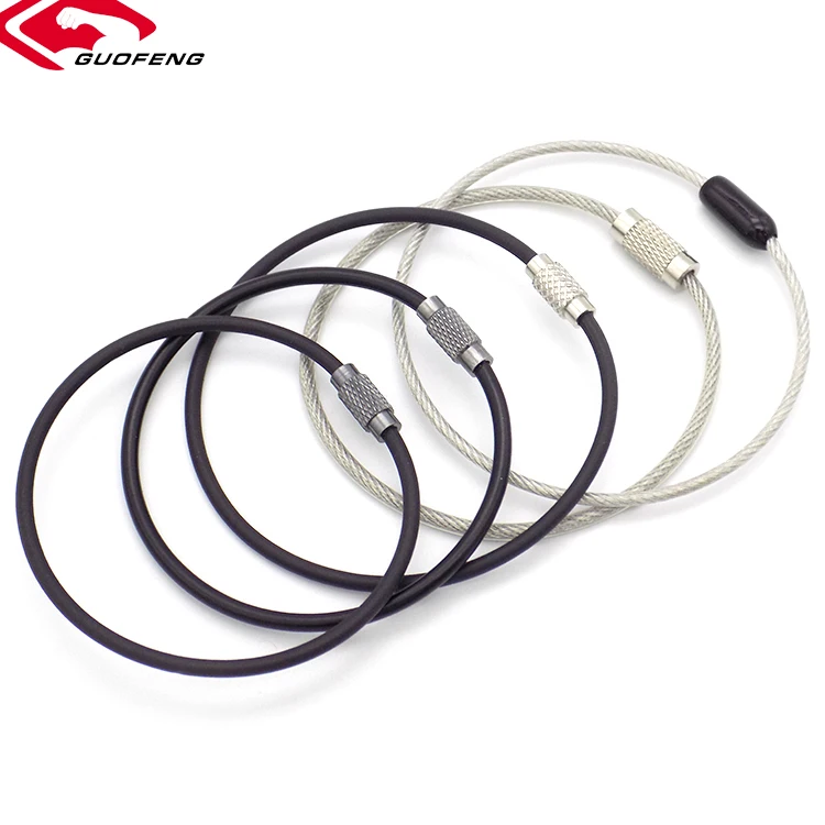 color steel wire key ring.steel wire key chain.steel wire luggage tag ring