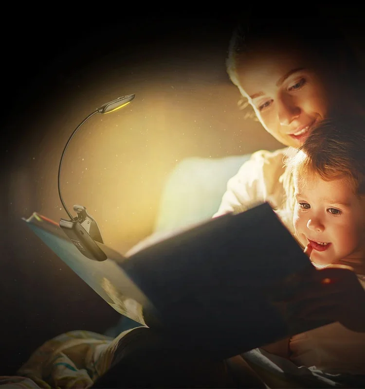 
Amazon hot sales 9-Level Warm/Cool White Brightness Eye Care with Power Indicator LED Book Light with Perfect for Bookworms & Ki 
