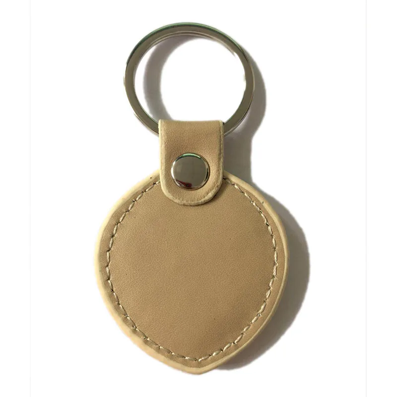 Real Leather Embossed Logo Nfc Key Tag Rfid Access Control Keychain Buy Nfc Key Tag Access