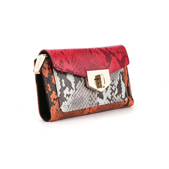 6541-2017 spring & summer style new designs multi-color snake clutch wallets Guangzhou manufacturer