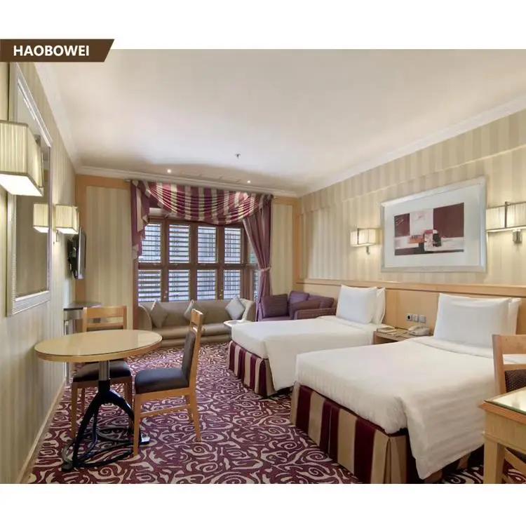 Italian wooden bedroom furniture sets for hotel luxury suite room