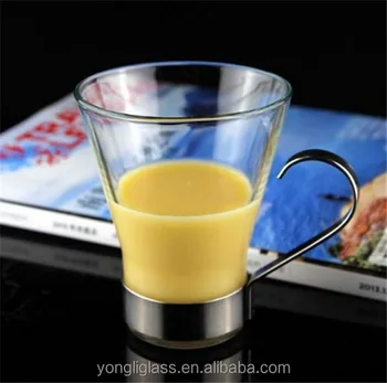 hot coffee glass cup