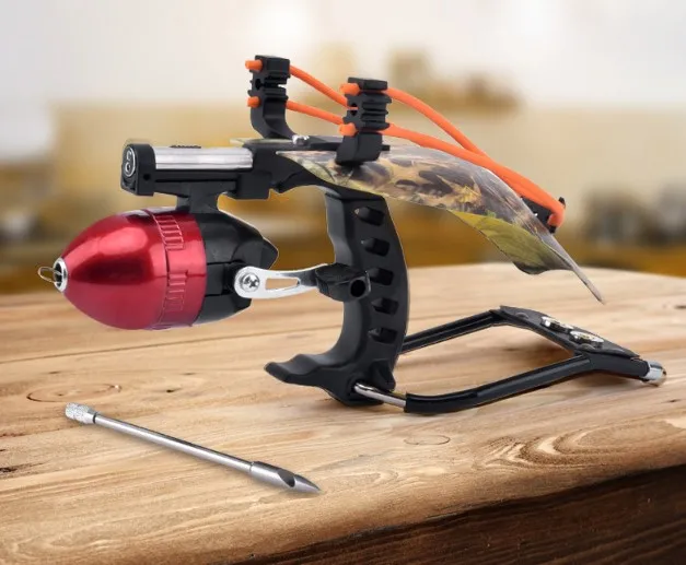 Fishing Slingshot Device Set Outdoor Use with Laser Sight and Fishing Reel