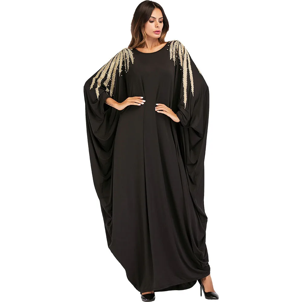 Dubai kaftan muslim open abaya maxi dress batwing muslim fashion dress long sleeve islamic dress