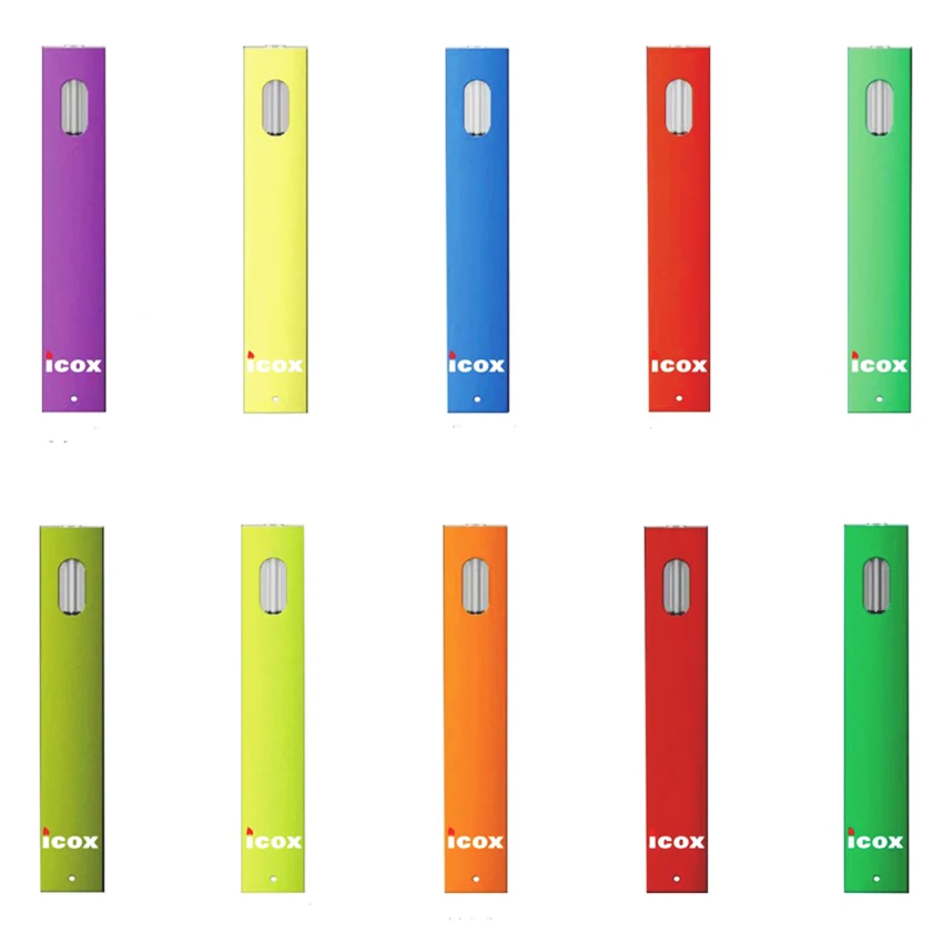 

0.5ml disposable e cigarette cbd vape pen, Blue;red;green;purple.