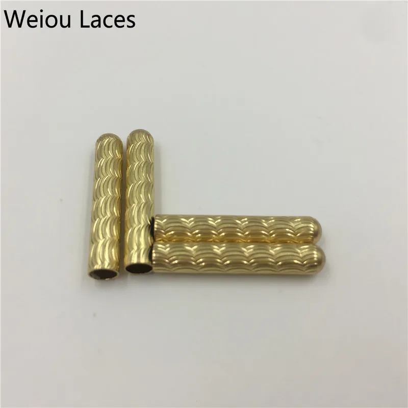 

Weiou 4pcs/1Set New 4x22mm Crescent Close Mouth Type Shoelaces Metal Tips DIY Seamless Clothing Laces Head Fashion Metal Aglets, Gold / black