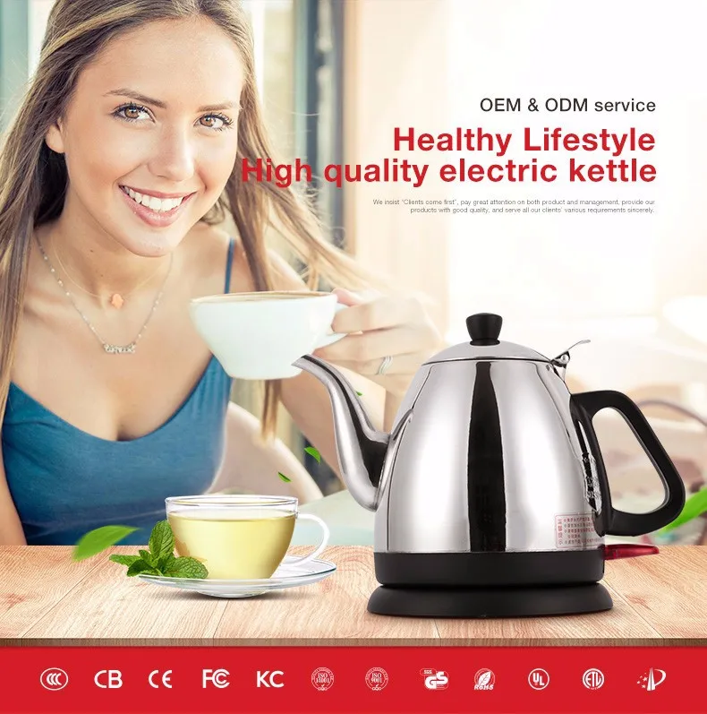 1.2l 1.5l Long Mouth Pour Over Coffee Electric Water Gooseneck Kettle Buy Gooseneck Kettle