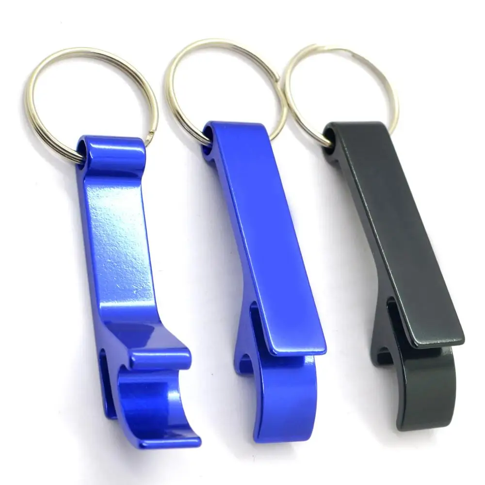 

Metal Keyring Opener Custom Keychain Aluminum Key Ring Bottle Opener, Blue;anodized custom color