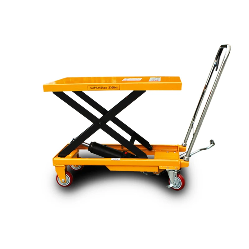 

China new design good quality lift table 815*500*50mm 300kg manual hand scissor platforms