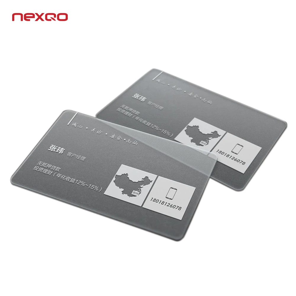 bc01 black rfid unique custom printing pvc transparent luxury