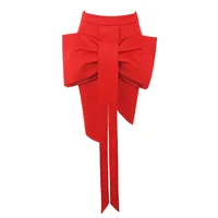 

A2830 New Design Red Mini Bow Skirt For Girls