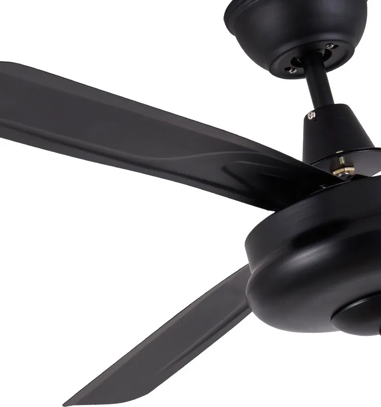 56 Inch Matt Black Color Industrial Ceiling Fan With Knob Switch Ce Cb