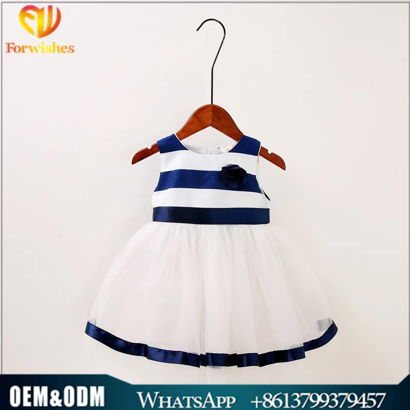 

2017 children's clothing frocks designs gauze baby girl princess dress, Navy blue rose red