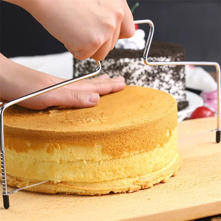 Trancheuse réglable de coupe-gâteau niveleur de gâteau de fil gâteau en dents de scie en acier inoxydable bricolage outils et accessoires de cuisson