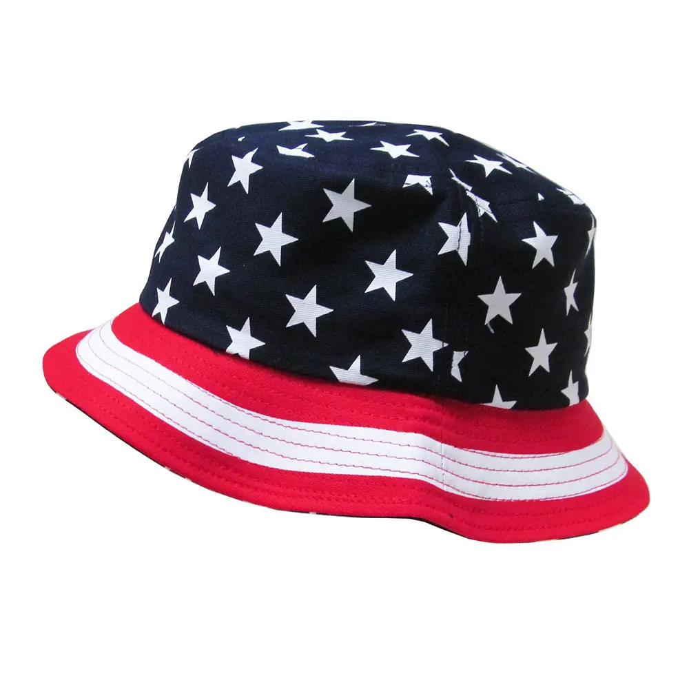 usa bucket hat with string