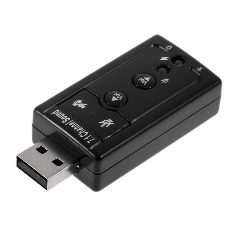 

Mini USB 2.0 3D External 7.1 Channel Virtual 12Mbps Audio Sound Card Adapter High Quality