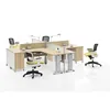 Wooden Small Office Furniture Table Design 4 Seat Cubicle Office Workstation Dividers Table