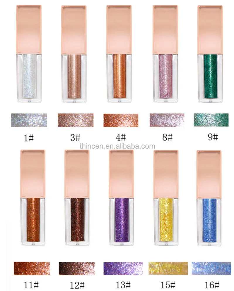 Your Own Brand Makeup Glitter Eyeshadow Liquid Glow Metallic Eye Shadow Cosmetics