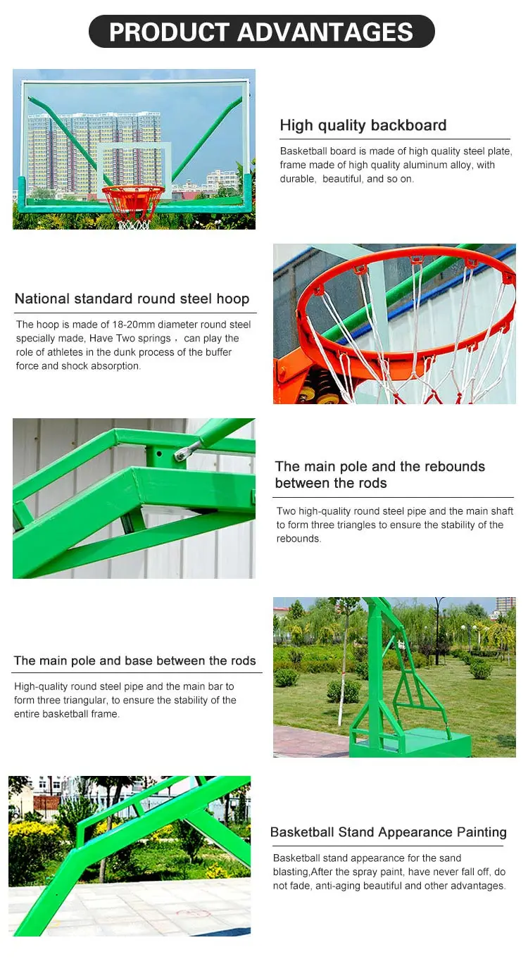 Adjustable outdoor electric hydraulic basketball hoop wall mount goal