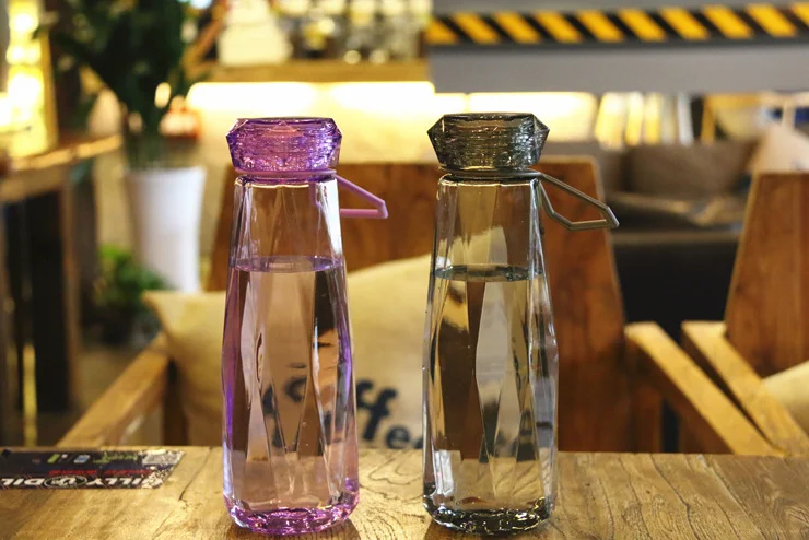 Plastic Water Bottle, Special Diamond style BPA FREE Water Bottle, Leak Free sports water bottles