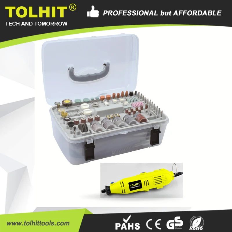 Electric Mini Die Grinder Kit In A Case Rotary Tool Kit 240 PC Variable Speed