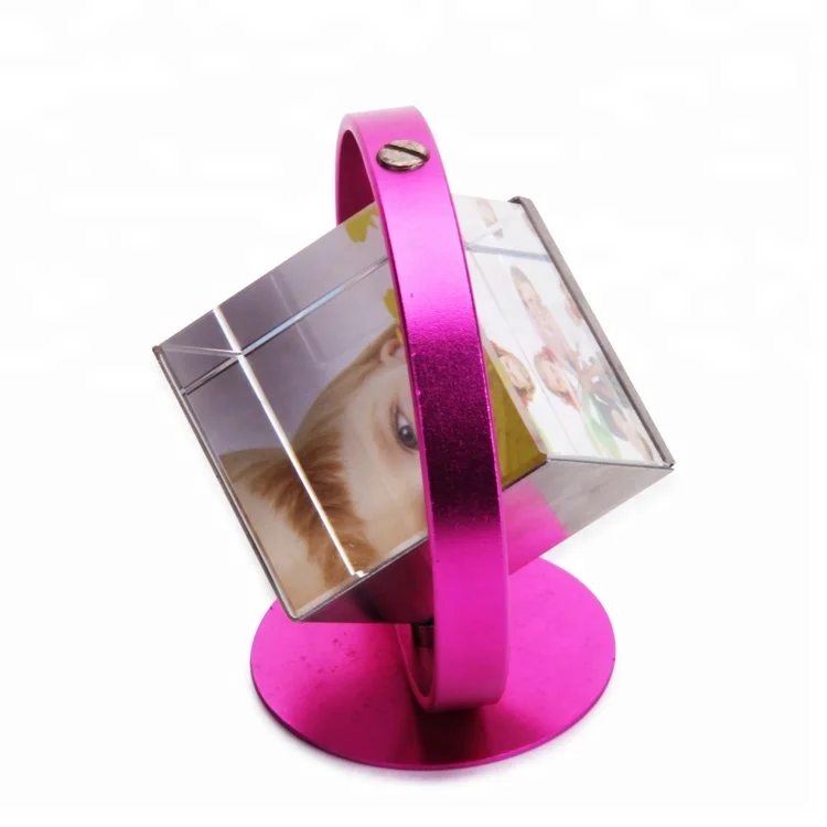 magic cube rotating photo frame