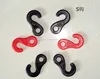 Red/black plastic small s hooks hanging plastic hooks
