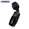 High Performance 45 Degree Aluminum Anodized AN Female Reusable Swivel Fuel Hose Line Ends Fitting Connector