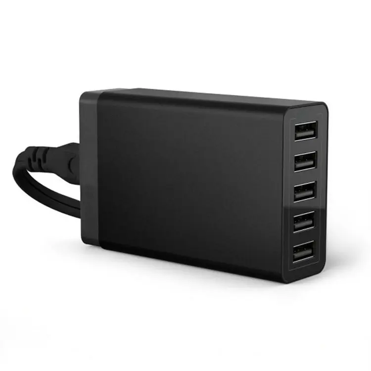 

Wholesale OEM 30W 6A multi USB 5 port HUB power charger adapter, Black;white