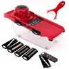 GB-071 Hot selling Household fruit&vegetables plastic durable chopper Multi-functional Red kitchen tool set