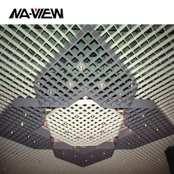 Aluminum Fause Metal Grille Grid Open Cell Suspended Ceiling Tiles Board Panel Channel System Buy Open Cell Ceiling Open Cell Ceiling Tiles Celling