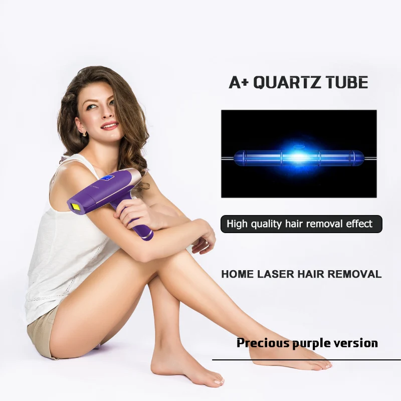 

Home Use IPL portable 2 in 1 Mini Painless LCD Laser Hair Removal Machine, Purple