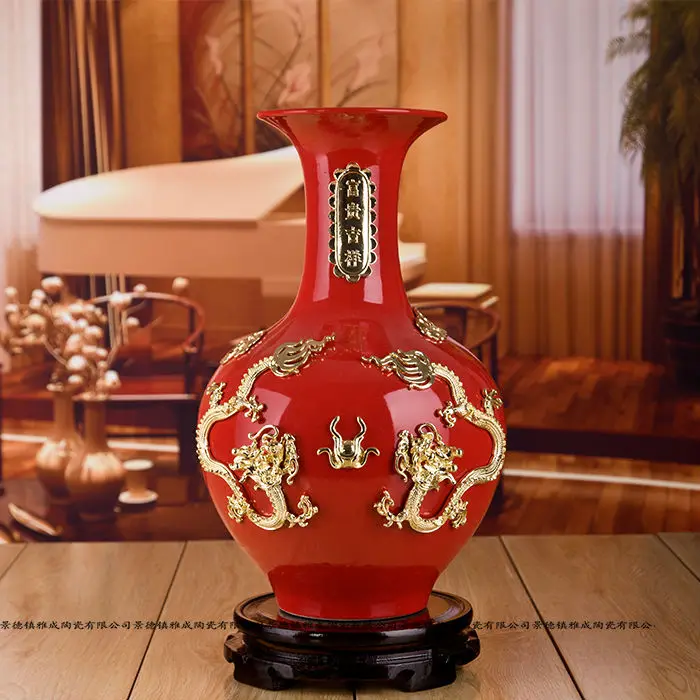 Jingdezhen Metallic Gold Plated Antique Dragon Vase Buy