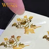 custom logo barcode printing gold foil die cut self adhesive clear plastic transparent pvc sticker