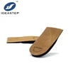 Half of the heel lift support leather orthotic insoles