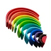 Large 12-Piece Rainbow Stacker - Wooden Nesting Puzzle/Creative Building Blocks