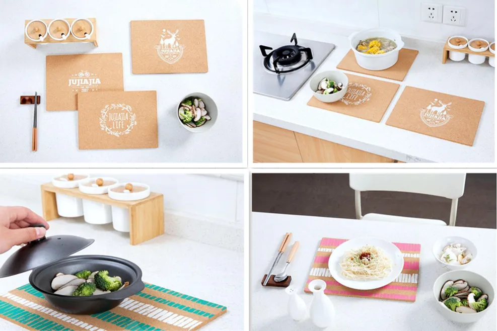 Oem Hardboard Eco Friendly Cork Mat Cork Printed Laminated Cork Backed Placemat Buy Cork