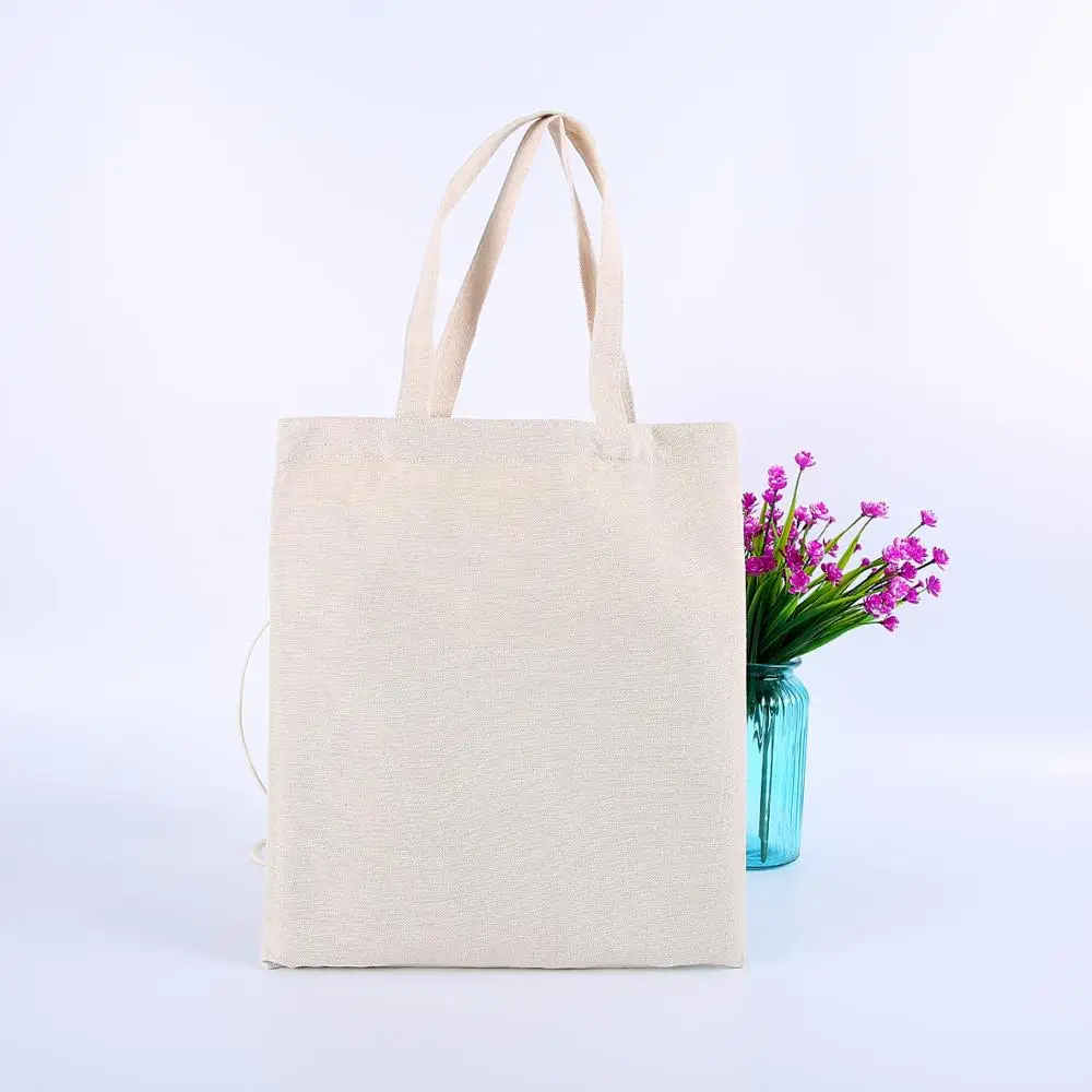 

Natural blank eco-friendly cotton canvas tote bags in stock custom logo printed, Natural color