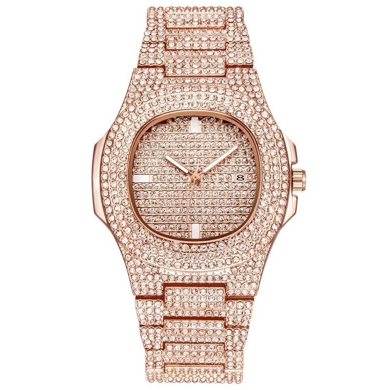 

Women Watches Fashion Luxury Date Quartz full Diamond Watch Women Gold Stainless Steel Business Watch Montres de Marque de Luxe