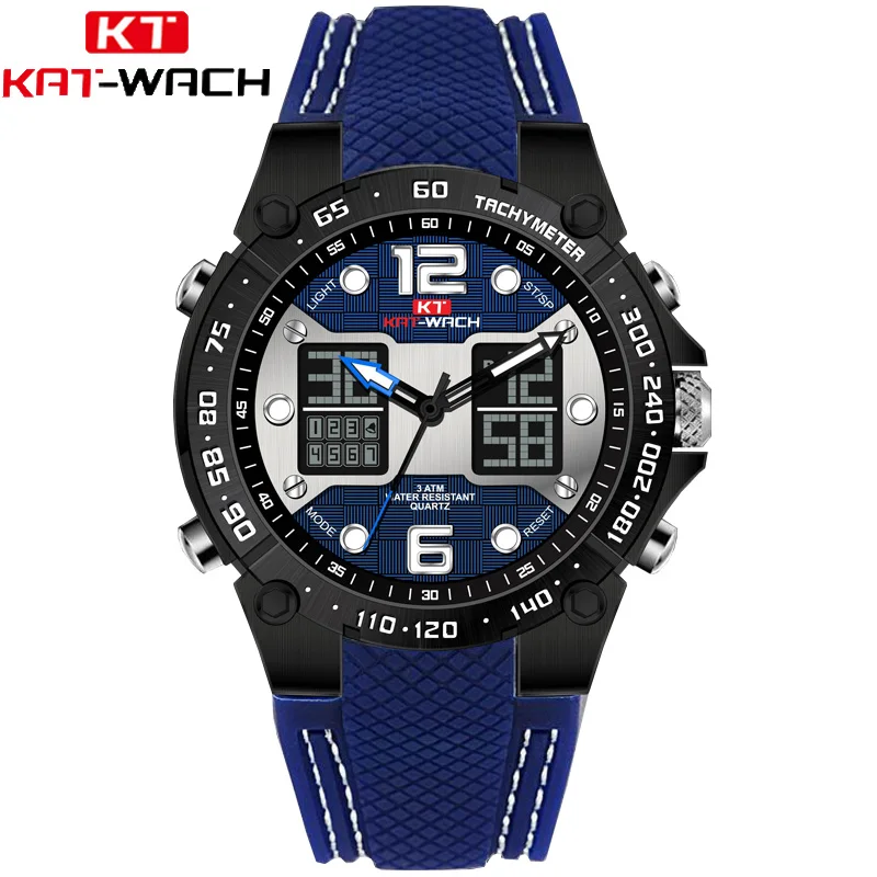 

WJ-7617 China Supplier Latest Design Men Watches KAT-WACH Brand Japanese Movement Handwatches Sport 3ATM Silicone Wrist Watches, Mix