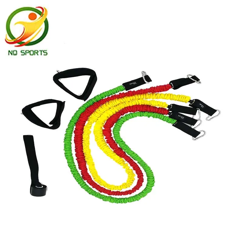 

Hot Sale Custom Latex Resistance 11 Pcs Tube Bands Set With Carry Bag For Strength And Speed Training, Can be customized